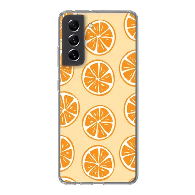 Produktbild von MuchoWow® Handyhülle Schutzhülle Hülle für Samsung Galaxy S21 FE Obst - Orange - Tropisch Silikon Softcase Handy Hülle - Mobiltelefonhülle