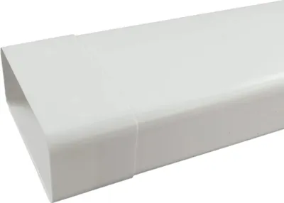 Produktbild von Vierkantrohr 150 mm mit Muffe - Flachkanalrohr für Dunstabzugshauben, Länge 1000 mm