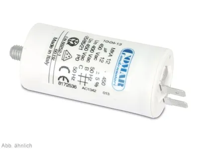Produktbild von Motorbetriebskondensator COMAR MKA450, 1,5µF/450V, 6,3mm, 25x57mm