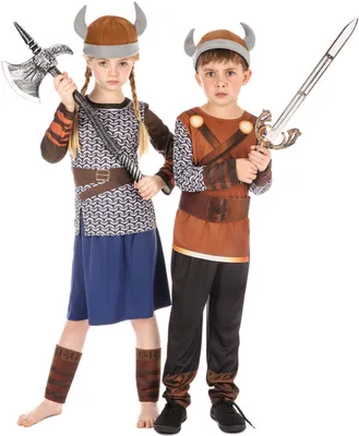Produktbild von Kinder Wikinger Mädchen Kostüm