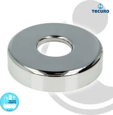 Produktbild von tecuro Schubrosette (1) Ø 32 mm x Ø 90 mm x Höhe 20 mm, Messing verchromt