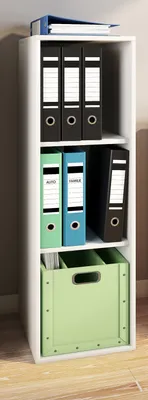 Produktbild von VCM Holzregal stehend | platzsparender Aktenschrank | Maße ca. H. 110 x B. 35 x T. 37 cm | Elegantes Regal | Büroregal – Lona I 3f