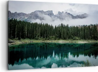Produktbild von Bild auf Leinwand - Leinwandbild - Einteilig - Landschaft Berge Wolken - 120x80cm - Wand Bild - Wanddeko - Wandbilder - Leinwanddruck - Bilder - Wanddekoration - Leinwand bilder - AA120x80-4671