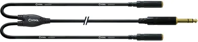 Immagine prodotto di Cordial CFY 0,3 VYY, 2 x 3,5 mm, femmina, 6,35 mm, maschio, 0,3 m, nero