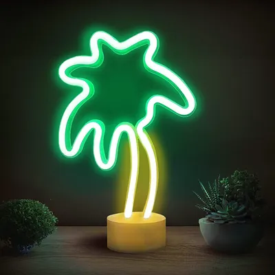 Obrázek produktu pro Neonové LED osvětlení, dekorace do ložnice, palmy