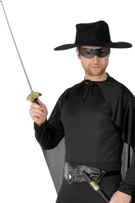 Produktbild von Stoßdegen und Augenmaske Degen 65 cm Kostüm Waffen