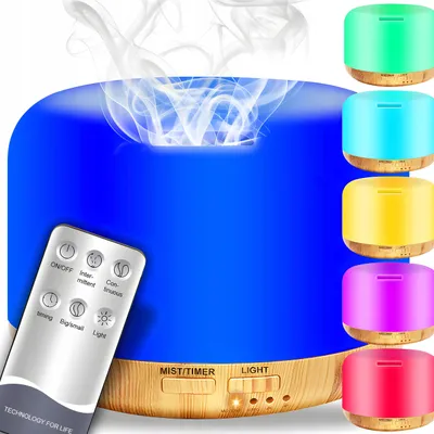 Zdjęcie produktu dla Wilgotność powietrza, dyfuzor zapachowy, aromaterapia, lampka nocna LED + pilot