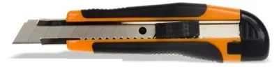 Cuttermesser, selbstsichernd, 18 mm, Gummigriff, 2 Ersatzklingen