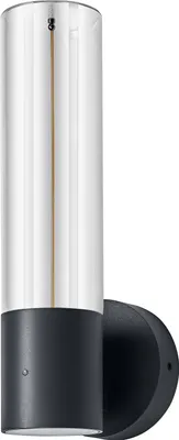 Immagine prodotto di Lampada da esterno a parete OSRAM, grigio scuro, luce bianco caldo, 3000 K, grado di protezione IP54, sensore di luce, vetro e alluminio, 600 lm, 8 W, LED integrati