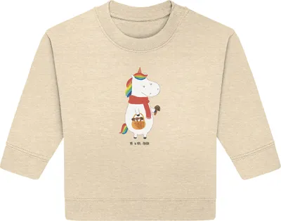 Produktbild von Mr. & Mrs. Panda Organic Baby Pullover Einhorn Pilz 6. - 12. Monat - Natural Raw - Geschenk, Motivation, Bullover, Einhörner, Spruch, Unicorn, Pilze