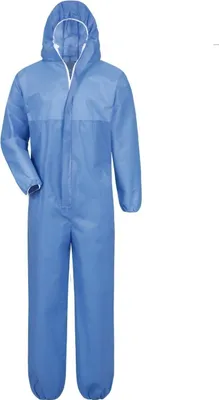 Produktbild von Safetytex SMS Schutzanzug - Einweg Overall - PSA Kat. 3 Typ 5/6 - Partikeldicht & Spritzwassergeschützt - Ideal für Asbest, Sanierung & Industrie - Blau Gr. XL (1 Stück)