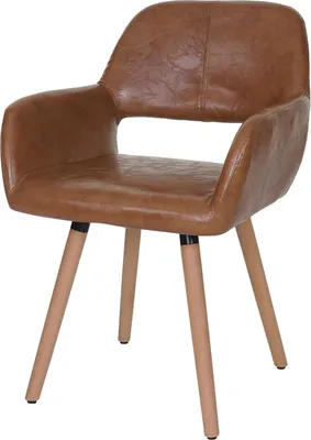 Obrázok produktu pre Jedálenská stolička HWC-A50 II, stolička kuchynská stolička, retro dizajn 50. rokov ~ Imitácia kože, imitácia semišu, ľahké nohy
