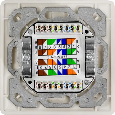 Produktbild von Gniazdo sieciowe Logilink kat. 6A podtynkowe 2x RJ45 ekranowane, czysta biel