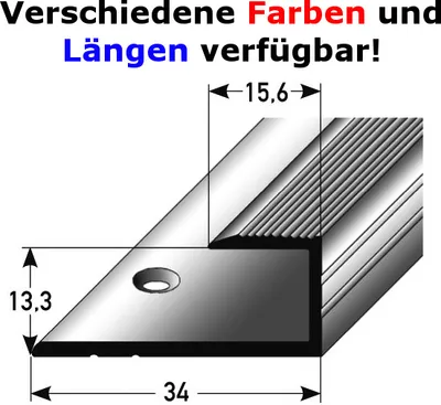 Produktbild von Einschubprofil "Bancroft"  für Parkett, 13,3 mm Einfasshöhe, Aluminium eloxiert, gebohrt-silber-2700