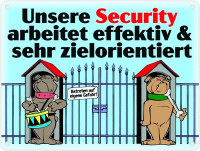 Produktbild von Wachhund Security Metallschild in 15x20 cm in blau