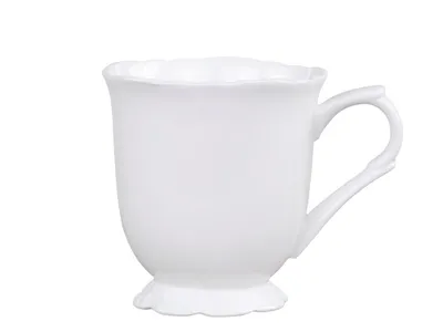 Produktbild von Chic Antique Becher PROVENCE Porzellan Geschirr Weiß Tasse 300ml mit Henkel