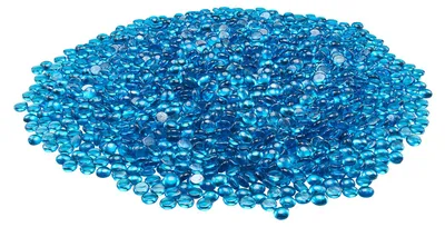 Obrázek produktu pro SucceBuy skleněné kameny do krbu, 4,5 kg žáruvzdorné skleněné kameny, 19 mm reflexní skleněné perly do krbu, skleněné kameny do krbu, dekorativní skleněné krystaly, skleněné perly v karibské modré barvě