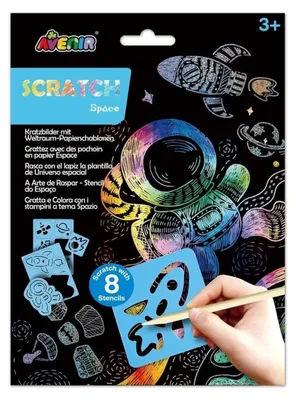 Produktbild von AVENIR Scratch set with stencil: Space