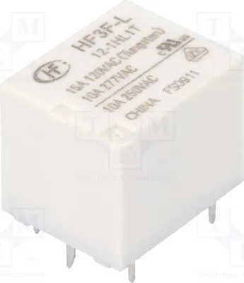 Produktbild von 1x Relais: elektromagnetisch USpule : 12VDC 10A/277VAC HF3F-L/12-1HL1T Elektroma