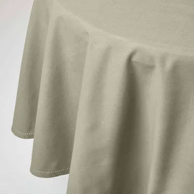 Produktbild von HOMESCAPES Tischdecke grau rund 178 cm, 100% Baumwolle