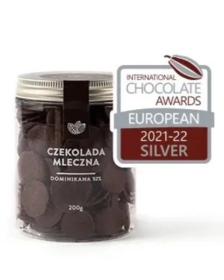 Zdjęcie produktu dla Dropsy czekolada mleczna Dominikana 52% 200g DESEO