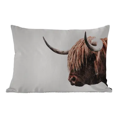 Obrázek produktu pro MuchoWow® Vnější polštář - Skotský horal - Krávy - roh -50x30 cm- Odolnost proti povětrnostním vlivům - polštář do obývacího pokoje