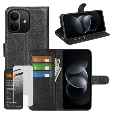 Productafbeelding van Beschermhoes + 9H beschermglas voor Xiaomi Redmi Note 17 5G / 4G, flip case/portemonneehoes