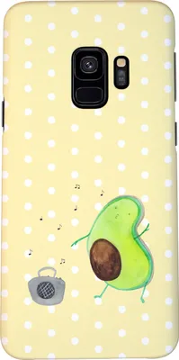Produktbild von Mr. & Mrs. Panda Samsung Galaxy S9 Handyhülle Avocado Tanzen - Gelb Pastell - Geschenk, Musik, Handy Schutzhülle, Cover, Party, Fröhlich, Case, Hülle, Smartphone, Singen