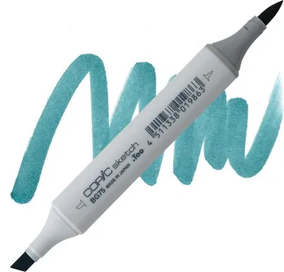 Immagine prodotto di COPIC Sketch pennello e scalpello a doppia faccia, BG75 verde Abbys