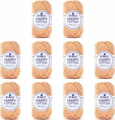 Obrázok produktu pre 10x DMC Happy Bavlna – jemná priadza zo 100 % bavlny, 392, (farba 802)