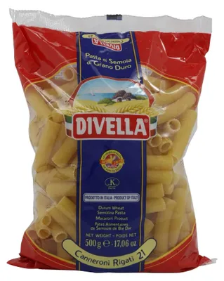 Produktbild von 24x Divella Canneroni Rigati N., 21 Hartweizengrieß Pasta Italienische Nudeln 500g Packung + Italian Gourmet Polpa di Pomodoro 400g Dose