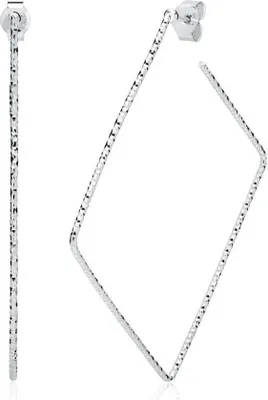 Produktbild von 925er Silber Creolen quadratisch