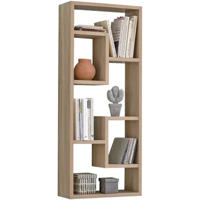 Produktbild von WOHNLING Wandregal Sonoma 36x90x13,5 cm Holz Hängeregal modern Wandboard freischwebend Holzregal Regal für die Wand Bücherregal schmal Dekoregal