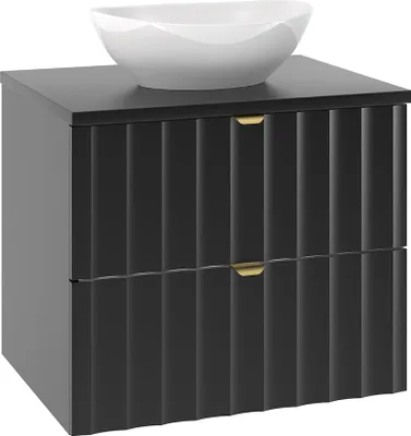 Produktbild von Waschtisch 60.6cm Lexa mit 2 Schubladen, Schwarz