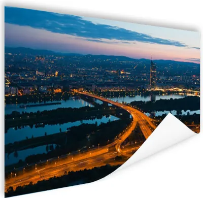 Produktbild von MuchoWow® Poster Wien - Österreich - Nacht 180x120 cm - Fotoplakat