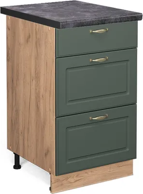 Produktbild von Küchenunterschrank Vicco Fame-Line Grün-Gold Landhaus 50 cm , AP Anthrazit, Model 45784
