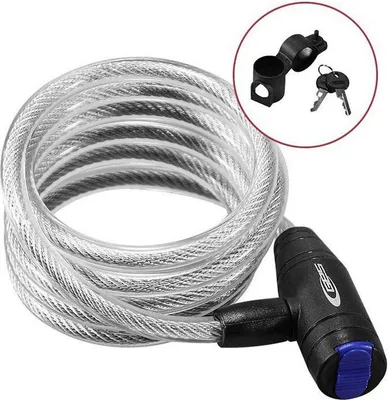 Image de Câble antivol de 10 mm, argenté, 180 cm