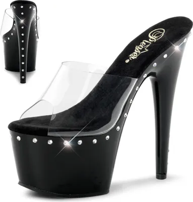 Produktbild von ADORE-701LS Damen Slipper von Pleaser, Transparent EU 40, US 10