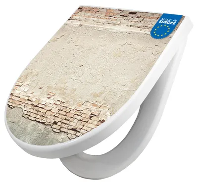 Produktbild von WC Sitz mit Absenkautomatik D Form Motiv Baulücke [TDW3 11410]