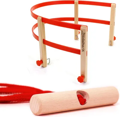 Produktbild von Holzfee | Schlitten-Zubehör-Set | Schlittenlehne & Schlittenleine | Rot
