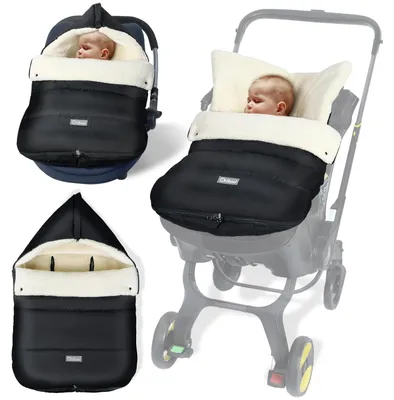 Image de Omgoods - Sac de couchage universel pour bébé, idéal pour l'hiver, couleur noire
