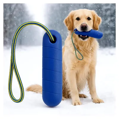 Produktbild von Hundespielzeug Winter EVA Dummy für Hundetraining – Interaktives Kauspielzeug mit Seil, Anti-Stress Indoor Spielzeug zur Zahnpflege, robust und pflegeleicht, Dummy für mittlere Hunde