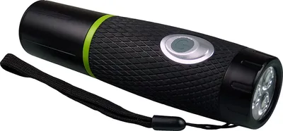 Immagine prodotto di Powerplus Blackbird 3 LED torcia a manovella a dinamo nera - Mai più senza luce a causa delle batterie scariche! Basta ricaricarle con un solo movimento.