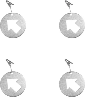Produktbild von INF Set 4 Tischdecken- und Vorhangclips Edelstahl 430 7.7cm x 6.2cm
