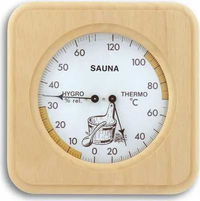 Obrázok produktu pre TFA - Analoges Sauna-Thermo-Hygrometer mit Holzrahmen 40.1007 - natur