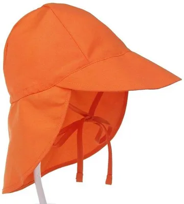 Obrázek produktu pro Dětský letní klobouk s ochranou šíje, UV ochrana, oranžový, velikost S
