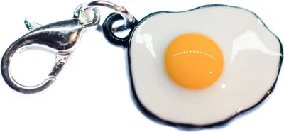 Produktbild von Spiegelei Charm Charm Miniblings Frühstück Anhänger Spiegeleier Ei Brunch Essen