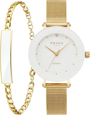 Obrázok produktu pre Hodinky Obaku Denmark V299LXGWMG-EJBGW+BRANSOLET gold