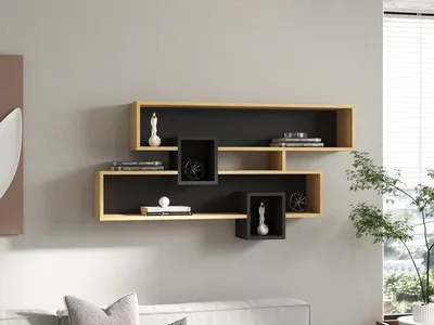 Immagine prodotto di Skye Decor, Karen, mensole da parete, zaffiro, truciolato melaminico, 120 x 72,2 x 22 cm