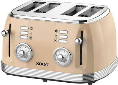 Produktbild von Sogo TOS-SS-5475, 4 Scheibe(n), Beige, Edelstahl, Drehregler, 330 mm, 290 mm
